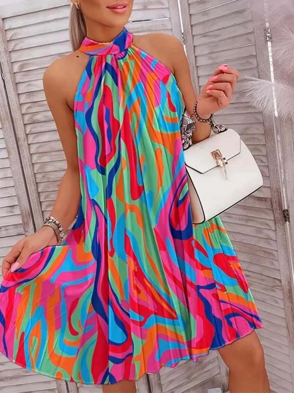 Pleated Off-Shoulder Dress