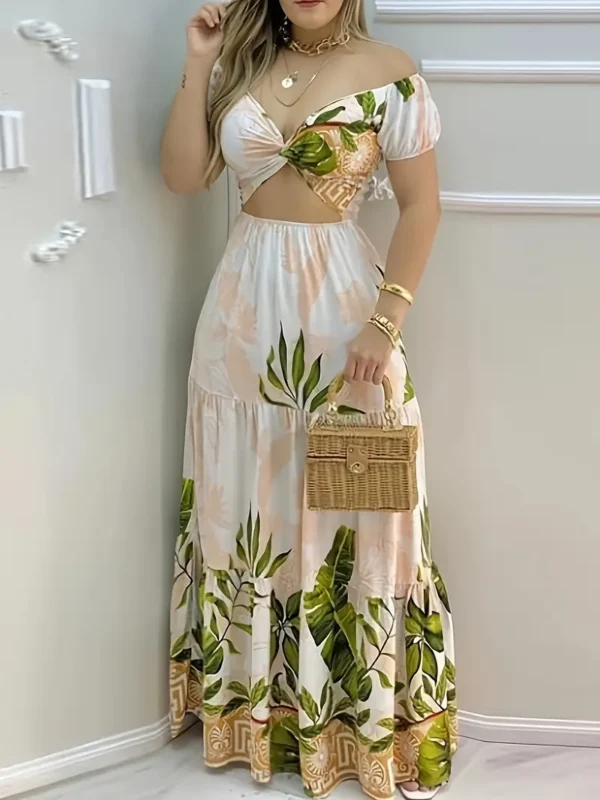 Women's Elegant Print Slim Fit