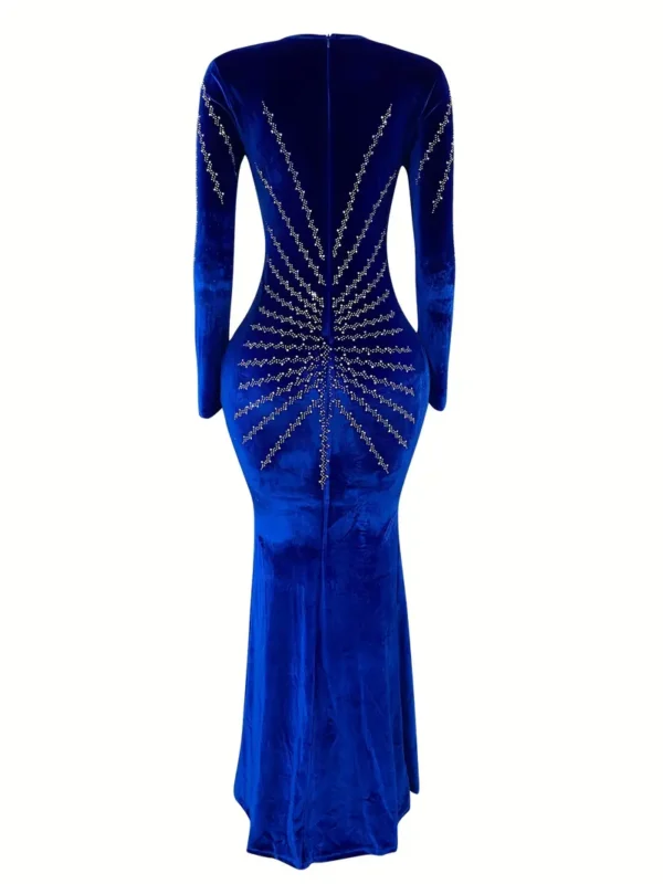 Square Neck Long Sleeve Party Dress